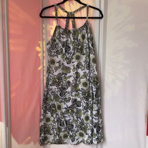 PrAna Quinn dress floral racerback halter